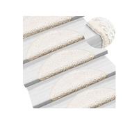 10x Tapis d'Escalier Moquettes de Marches Protections d'Escalier Décorations d'Escalier Antidérapant Intérieur 56x17x3 cm Blanc 149795