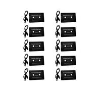 10X Universal Cassette 5.0 Audio Car Tape Adaptateur StéRéO Aux avec Mic pour TéLéPhone MP3 Câble AUX Lecteur CD