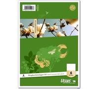 10x Ursus Basic 040570000 Reliure à anneaux - LIN6, A5, 50 feuilles, 70 g, vierge