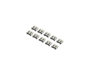 10x USB-Einsätze pour USB-Portblocker argent Renkforce