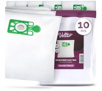 10x Vellto Sac Aspirateur Compatibles avec Numatic 604015 NVM-1CH Henry George Harry James Junior Hetty Basil Charles HVC HVR 160 200 RSV200 HRP200 HET180 Sacs de Rechange Poussière Filtres