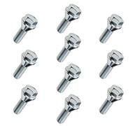 10x vis de roue tête plate, M12x1.25, longueur du filetage : 24mm, collet conique,