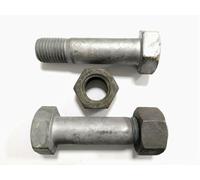 10x Écrou Hexagonal M27x130 En Acier 5.6 Galvanisé À Chaud Avec Écrou