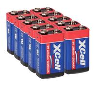 10x XCell Lithium 9V bloc batteries haute performance pour les détecteurs de fumée / alarmes incendie - 10 ans d'autonomie