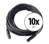 10x XLR Câble de Microphone 3 Broches Mâle Femelle 20 Métres Vers Cable Lead Mic