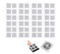 10x10in Disposable Drain Hair Stickers, Mesh Screen Covers for Shower Sink & Bathtub - Clog Prevention with Strong Adhesive, Easy Install & Remove, Keeps Pipes Flowing Freely (20PCS)