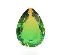 10x14 13X18MM Dégradé Cristal Goutte Forme Tourmaline Fantaisie Pierre Pointback Fabrication de Bijoux Pierre Précieuse K9 Bague En Verre Strass-Jaune Vert 002,10x14 mm,10Pcs