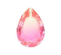 10x14 13X18MM Dégradé Cristal Goutte Forme Tourmaline Fantaisie Pierre Pointback Fabrication de Bijoux Pierre Précieuse K9 Bague En Verre Strass-Rose Jaune 007,10x14 mm,10Pcs