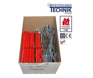 10x140mm Chevilles pour cadres Chevilles pour façades Chevilles coupe-feu avec vis à tête fraisée TX-40 Homologation ETA F90