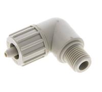 10x4mm & G1/4'' Raccord à compression coude en PP avec filetage mâle 10 bar PVC et PA