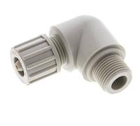 10x4mm & G3/8'' Raccord à compression coude en PP avec filetage mâle 10 bar PVC et PA