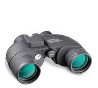 10x50 Jumelles Marines pour Adultes Jumelles avec Boussole Télémétrique étanche Remplie d'azote BAK4 FMC Porro Prism pour la Navigation Observation L'océan Noir