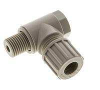 10x8mm & G1/4'' Raccord à compression coude en PP avec filets mâles avec boulon banjo 10 bar