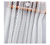 10yards 38kinds Color White Lace Ribbon Woven Band Wedding Fabric DIY Clothing pour travaux manuels, couture(5-Width 1.4CM)
