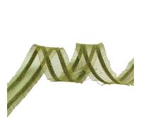10yards Fresh Green Series Organza Chiffon Velvet Ribbon For Clothing Sewing DIY Hair Bows Hat Decor Craft Accessories Supplies(Style C-40mm)