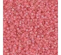 11/0 Miyuki DELICA Perles de rocaille, Cristal Corail Rose AB doublé (DB0070), Verre, Japon (5 g)