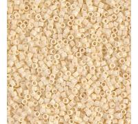 11/0 Perles de rocaille Miyuki DELICA, Crème opaque (DB0732), Verre, Japon (5 grammes)