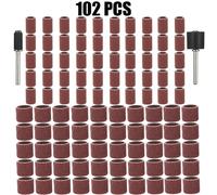 11/102 pièces Kit de tambour de ponçage grain # 80 # 120 # Bande de ponçage 180 pour manchons Dremel, pour Mini meuleuse d'angle électrique, mandrins de ponçage 102pcs