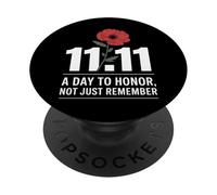 11 11 Un jour pour honorer pas seulement se souvenir de la journée des anciens combattants PopSockets PopGrip Adhésif