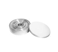 11/12 pièces Coupe-pâte rond en acier inoxydable Moule à peaux de raviolis Anneaux de cuisine pour biscuits Ensemble de coupeurs Disque de cuisson Moule à pâtisserie