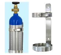 11,2 13,4 Rack de réservoir de Cylindre en Acier Inoxydable, 2/2,8/4 L Cylindre à gaz Rack Fixe avec Boucle de sécurité et Base d'une pièce, Porte-Cylindre Maison/Clinique (14 cm / 5,5 Pouces