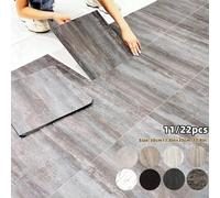 11/22 pièces Autocollants de sol/mur en PVC mat autoadhésifs, motif marbre, épais et résistant à l'usure, pour chambre à coucher, cuisine, salon, salle de bain, bureau, antidérapant, imperméable, 30 c