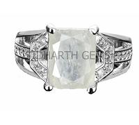 11.25 Ratti 10.25 Carat Certified Non Chauffé Naturel Panchdhatu Adjaistaible Brass Finger Ring White Sapphire Pukhraj Loose Gemstone For Women And Homme-B0CKN6CVMRNAMZ
