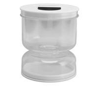 11,3 x 13,5 x 11,5 cm Bocal à cornichons avec séparation sec/humide, bocal à cornichons en forme de sablier, récipient alimentaire hermétique à séparation sec/humide pour kimchi