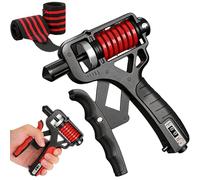 11-364 lbs Hand Grip Strengthener, Adjustable Forearm Gripper with Automatic Counter, Non-Slip Silicone Hand Exerciser Grip Strengthener for Muscle Training (Mechanical Counter,black)
