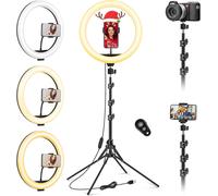 11.5"" Ring Light Professionnel Avec Trépied Grand, [Mise À Niveau] 1M77/69.5"" Trepied Smartphone Lumineux, Selfie Led Anneau Lumière Pour Maquillage[CAR782977]