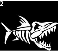 11*7cm Fish Bones Car Sticker Motorcycle Decals Fish Bones Cartoon Body Decal White