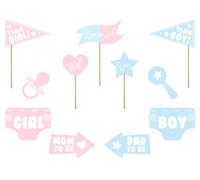 PartyDeco Accessoires photobooth Boy or Girl ? 11 pièces