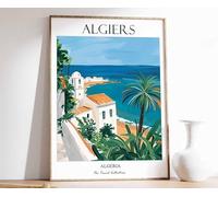 11 Algiers Print Algiers Travel Poster Algeria Travel Print Islamic Decor Gift for Muslim Islam Poster A4 - Décoration murale inspirante et motivante pour la vie quotidienne Citation encourageante de