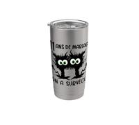 11 Ans De Mariage Noces De Corail Humour Couple Chats Gobelet isotherme en acier inoxydable double paroi
