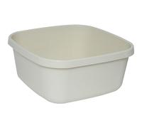 #11 Bassine 9 l - Carré - 31 x 31 x 14 cm - Beige - Bassine de lavage en plastique adaptée à un usage alimentaire - Évier de camping