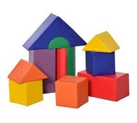 11 blocs de construction en mousse XXL - modules de motricité - jouets éducatifs - certifiés normes EN71-1-2-3 - mousse EPE revêtement PU multicolore Multicolore G