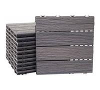 11 carreaux à 30x30 cm en WPC HWC-E19 structure 3D marron antique