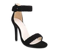 11 CM/4.33IN Sexy Chaussures À Talons Aiguilles Chaussures Fétichistes À Talons Hauts Discothèque Pôle Danse Mariage Fête Bal Sandales,Noir,48 EU