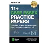 11 CSSE Essex Practice Papers 2 Full Sets of Mock Practice Papers for the Eleven Plus CSSE Essex Test by How2Become Inconnu (Auteur)