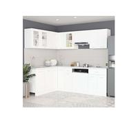 Ensemble de meubles de cuisine 11 pcs Blanc Aggloméré