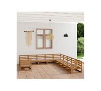 Vidaxl Salon De Jardin 11 Pcs Bois De Pin Massif