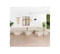 11-delige Loungeset pallet geïmpregneerd vurenhout3063733