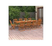 11-delige Tuinset 280x90x75 cm massief acaciahout3086992