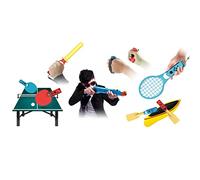 11 en 1 Kit d'accessoires Switch Sports Compatible avec NS Switch Game, Batte de table Tenni / Raquette / Courroie / Pistolet de jeu / Palettes / Kendo Bundle pour la famille