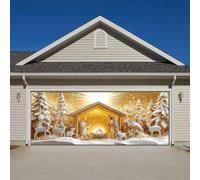 11 Faites une déclaration festive ce Noël avec bannière de garage, parfaite pour célébrer la saison des fêtes (480 x 210 cm) (A, A)