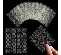 11 Feuilles /264 Pcs Autocollants à Ongles Double Face, Nail Glue Jelly Gel Ruban Adhésif, Gel Pads Ongles d'Ongle Onglets Adhésifs, Pour Manucure de Nail Art