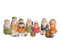 11 Figurines de Crèches de Noël 7,5cm ARTECSIS / Céramique Peinte à la Main, Nativité, Santon / Personnages religieux Noel