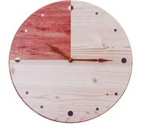 11" Horloge murale rétro ronde en bois DIY numérique Room Home Bureau Bar Décor