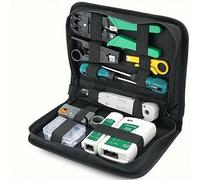 11 in 1 Portable Ethernet Cable Crimper Kit with a Ethernet Crimping Tool,Network Tool Kit for Cat5 Cat5e Cat6, 8p8c 6p6c Connectors,testeur rj45,pince rj45,rj11,Cat5 Cat6 Cable Tester
