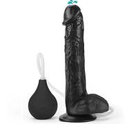 11 inch gode ejaculant sper~me Go-de Vibrom-asseurs Fémìnin Realiste Puissant,Large Go-de anâlé avec Ventouse Go-dem-ichets